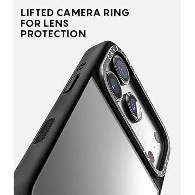 Casetify Mirror iPhone 17 Pro Max Case 【Reflective/Slim Fit/Compatible with Magsafe】 - Silver On Black - Image 5