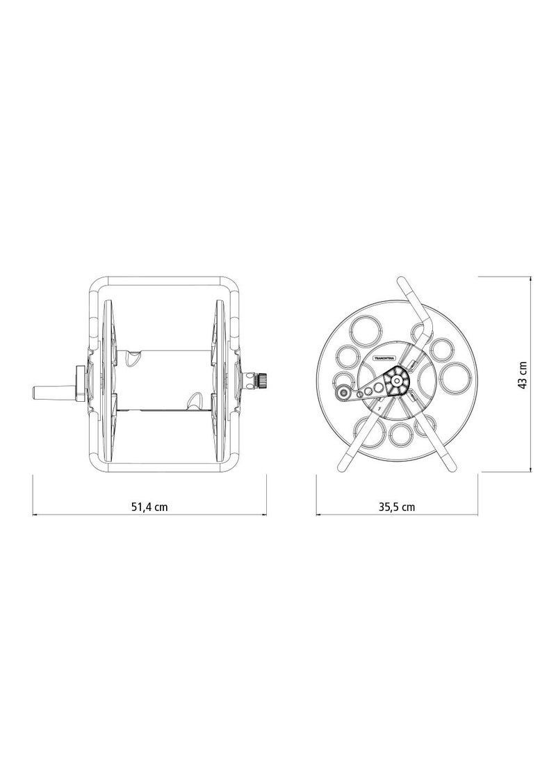 TRAMONTINA Since 1911,Made in Brazil- Hose Reel made with Heavy-duty Polypropylene and Storage Capacity up to 55m Hose with 1/2-inch Diameter  - Image 5
