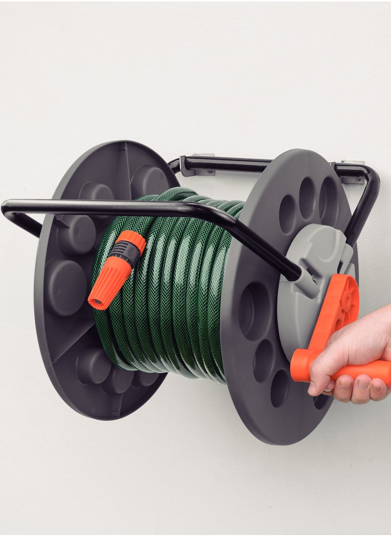 TRAMONTINA - Since 1911,Made in Brazil- Hose Reel made with Heavy-duty Polypropylene and Storage Capacity up to 55m Hose with 1/2-inch Diameter - Image 1