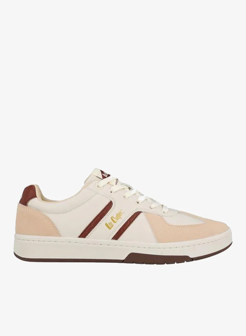 Lee Cooper BEIGE Men Logo Print Lace-Up Sneakers for Men | Best Price UAE