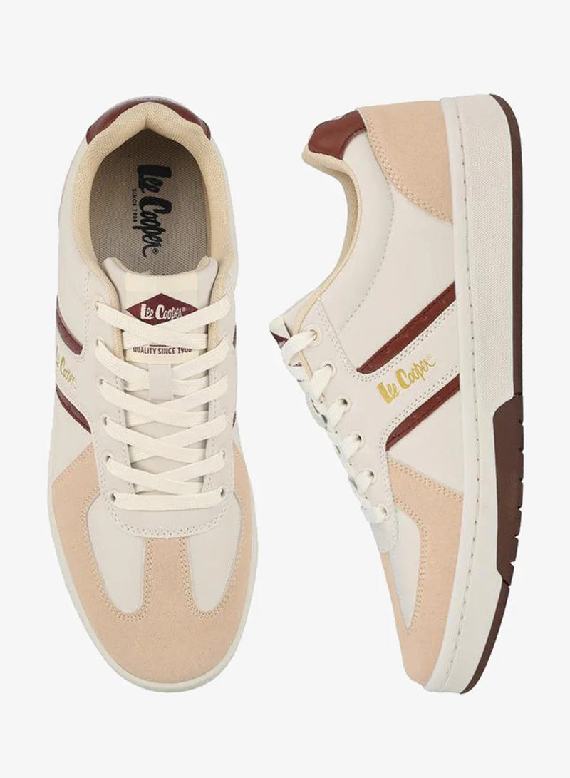 Lee Cooper Men Logo Print Lace-Up Sneakers