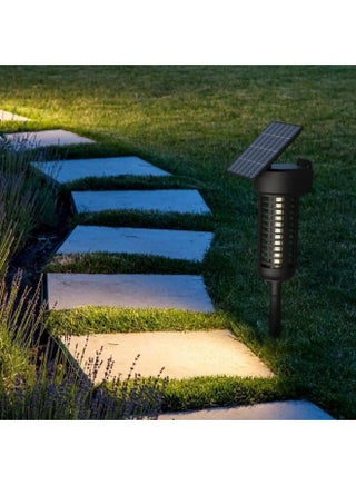 Solar Garden and Wall Mount Insect Killer 5W, 800V UV LED Mosquito Zapper Lamp, Solar and USB Rechargeable Bug Trap, Waterproof Rainproof Design, Energy Saving Outdoor Pest Control - view 2