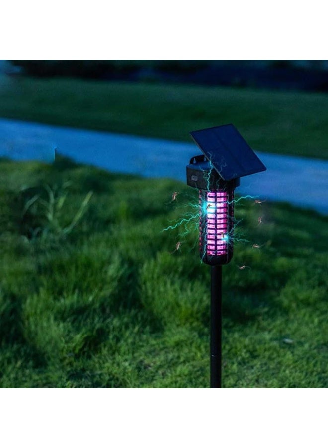 7MD Solar Garden and Wall Mount Insect Killer 5W, 800V UV LED Mosquito Zapper Lamp, Solar and USB Rechargeable Bug Trap, Waterproof Rainproof Design, Energy Saving Outdoor Pest Control - Image 4