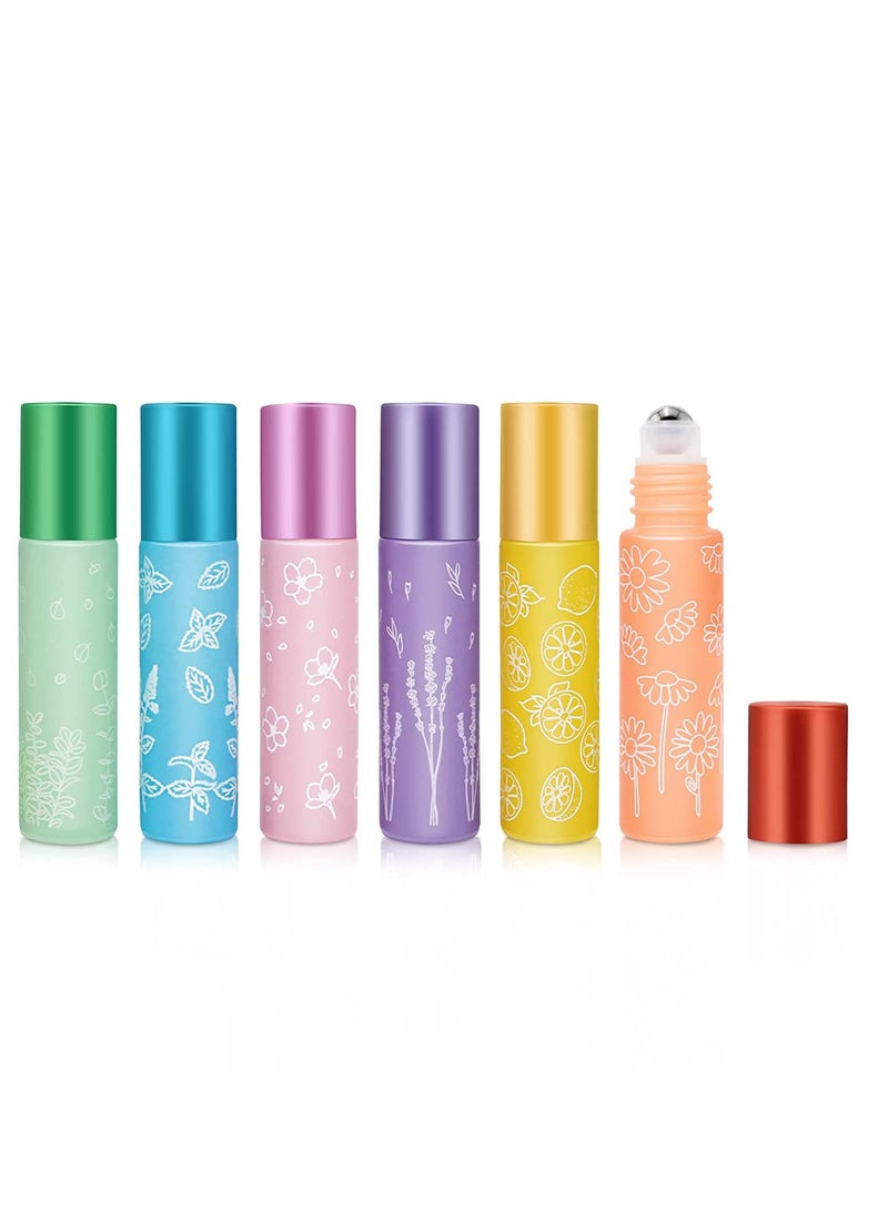 زجاجات دوارة للزيوت العطرية، زجاجة دوارة سعة 10 مل مع كرات من الفولاذ المقاوم للصدأ، زجاجات عينات عطر شفافة قابلة لإعادة الملء، متضمنة فتاحة وقطارة - Image 1