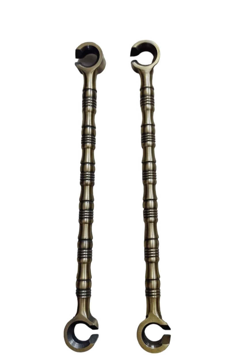Kkriya Home Decor Extension Rod for Swing Hammock Patio Punching Bag Antique Finish Pure Stainless STELL Brass 16MM Rod with Weight Capacity of 500KG Pack of 2PCS  - Image 3