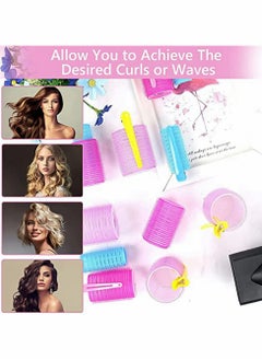HomarKet 51Pcs Hair Rollers Set - 36Pcs Self Grip Hair Curlers with 12Pcs Hair Clips +2pcs combs+1pcs hair dispenser - DIY Hairstyle Rollers Hair Curlers for Women Girls Long Medium Short Hair  - Image 4