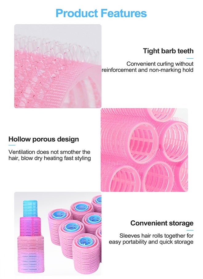 HomarKet 51Pcs Hair Rollers Set - 36Pcs Self Grip Hair Curlers with 12Pcs Hair Clips +2pcs combs+1pcs hair dispenser - DIY Hairstyle Rollers Hair Curlers for Women Girls Long Medium Short Hair  - Image 3