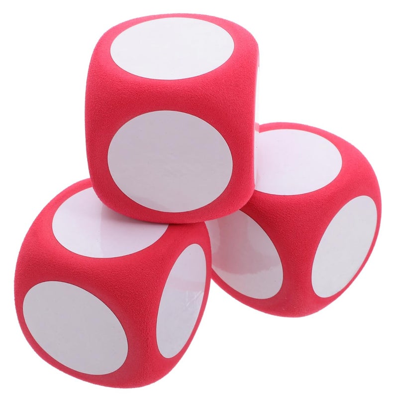 NUOBESTY 3Pcs Dry Erase Foam Dice 23 Large DIY Blank Jumbo Writing Cube for Classroom Math Teaching Quiet Foam Block for Kids Educational Games Party Red - Image 3