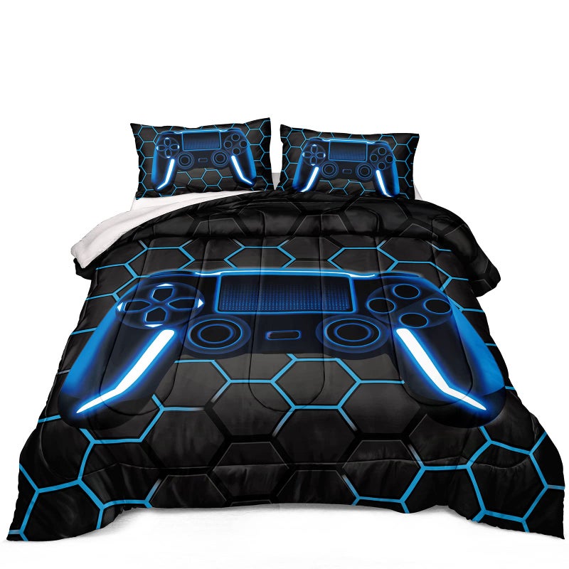 Z.Jian HOME ZJian HOME Boys Comforter SetGaming Bedding for Kids TeenGame Console Comforter Set for Gamer Room DecorcomforterGame41Full 