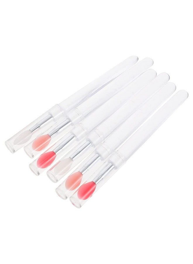TEONEI Silicone Lip Brushes With Coverslipstick Lip Gloss Applicator Brushesmakeup Beauty Brushes6Pcs - Image 1