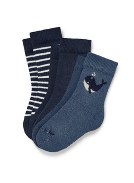 Tchibo Toddlers Boy 3 Pair Textured Socks, Navy  - Image 2
