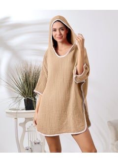 Destiny Hometex 4 Layer Muslin Hooded Adult Women's Poncho  - Image 4