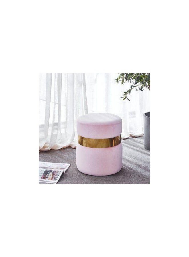 Luxury Pouf with Steel Frame – Modern Design Combining Comfort and Durability in Pink