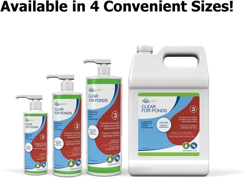 Aquascape CLEAR Water Treatment for Koi and Fish Ponds Blend of Clarifiers to Clear Cloudy or Discolored Water and Reduce Debris 32 ounce  946ml  96067 - Image 3