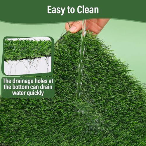 Jollidecor 6 PCS Nesting Pads for Chicken Coop-12''x12'', Washable Artificial Grass Box Liners for Laying Eggs, Green and Light Brown Chicken Bedding for Nesting Box, Pets, Garden Indoor Outdoor - Image 5