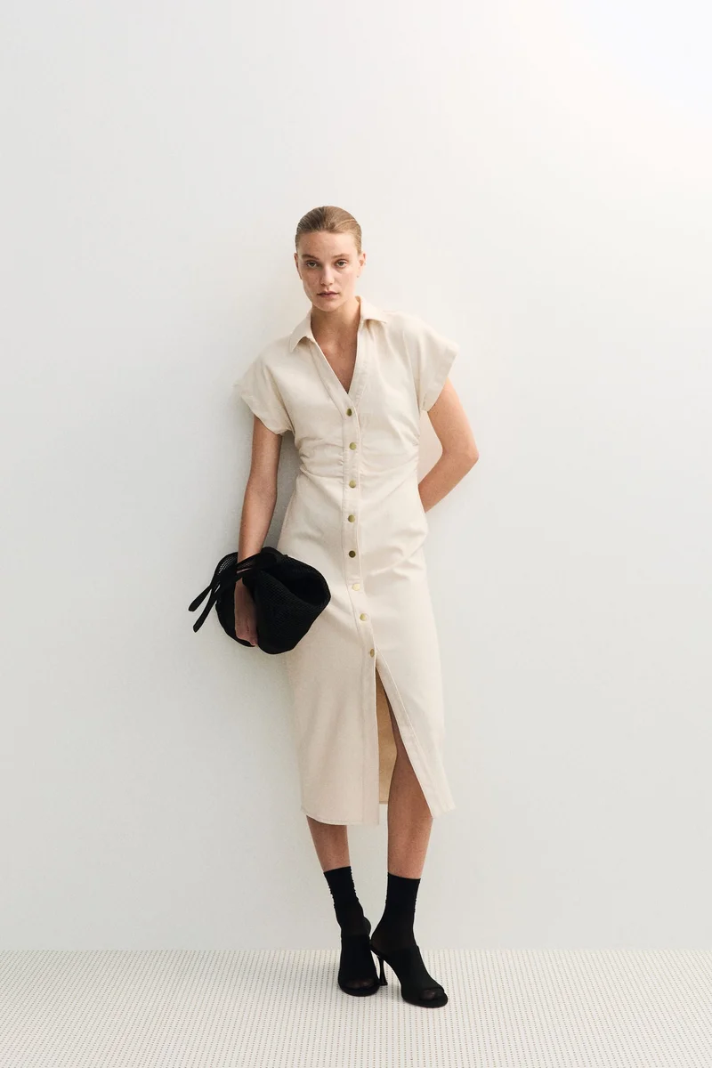 H&M Short-sleeved denim dress