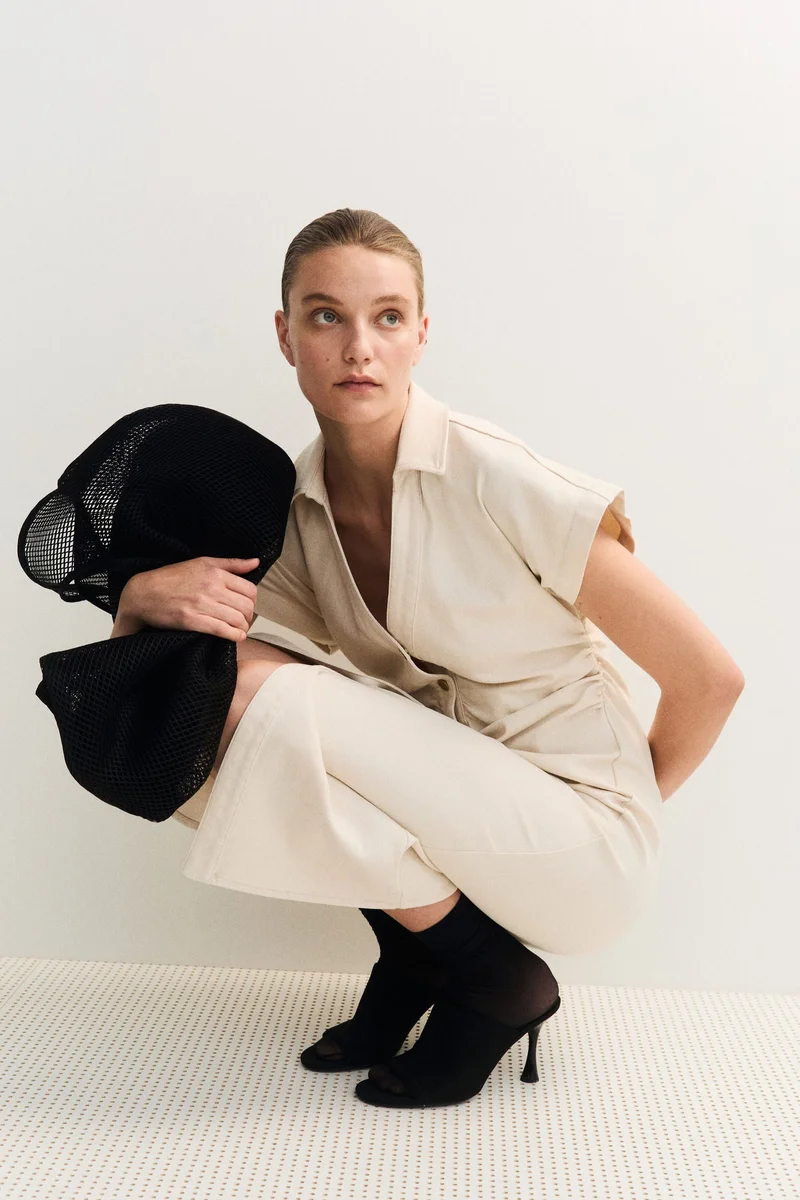 H&M Short-sleeved denim dress