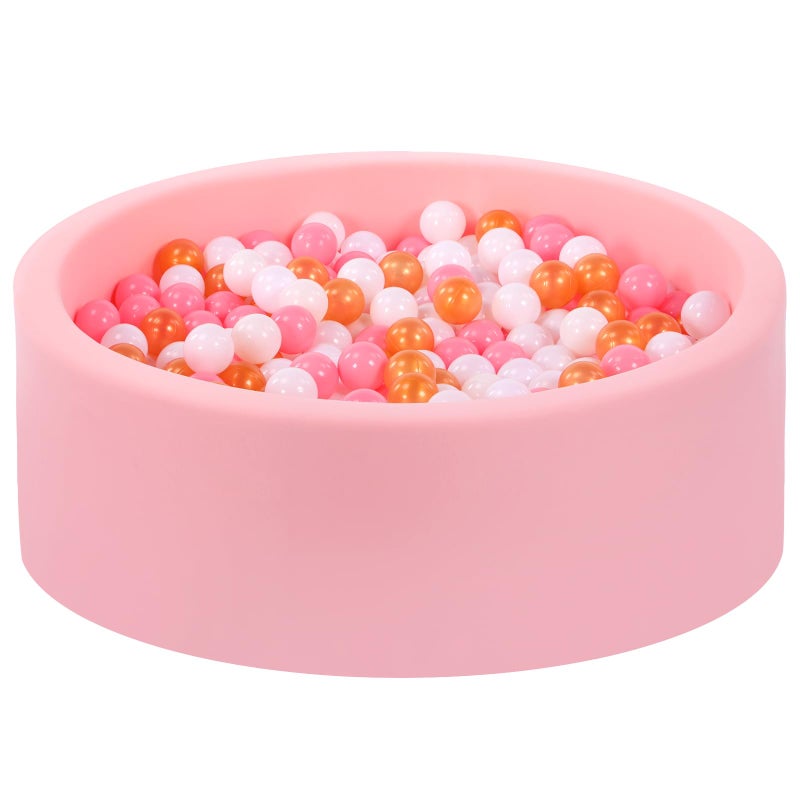 Wilwolfer Foam Ball Pit for Toddlers  Large Baby Ball Pit for Babies with Soft Memory Sponge  Indoor Outdoor Baby Playpen  Kids Play Ball Pool  Gift Toys for Infants Boys and Girls (Pink  NO Balls) - Image 1
