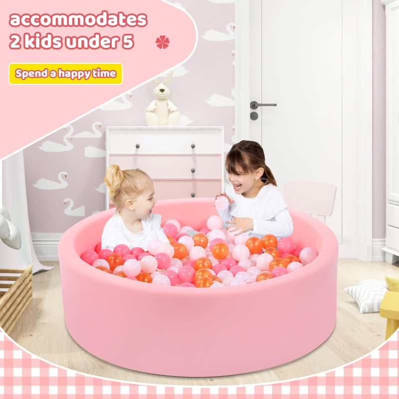 Wilwolfer Foam Ball Pit for Toddlers  Large Baby Ball Pit for Babies with Soft Memory Sponge  Indoor Outdoor Baby Playpen  Kids Play Ball Pool  Gift Toys for Infants Boys and Girls (Pink  NO Balls) - Image 4