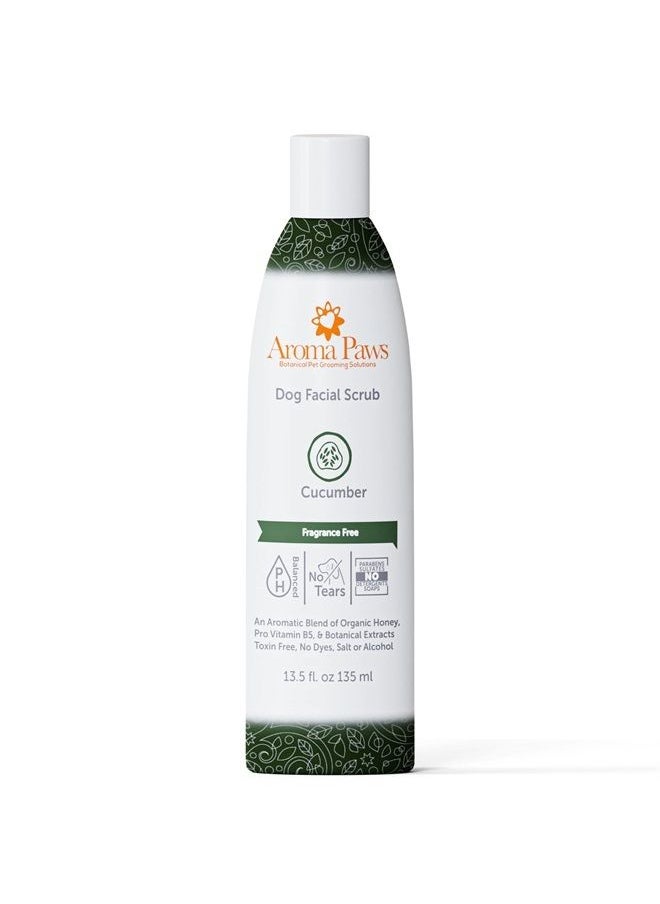Aroma Paws - Dogs Facial Scrub - Non-Toxic Tearless Dog Face Wash to Clean Facial Stains and Dirt - Dog Face Cleaner with Organic Cucumber and Aloe Vera - Safe for Dogs and Puppies - 13.5oz - Image 1