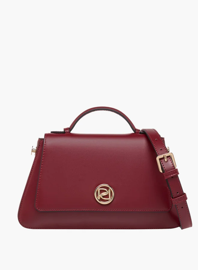 بابريكا Solid Satchel Bag with Button Closure