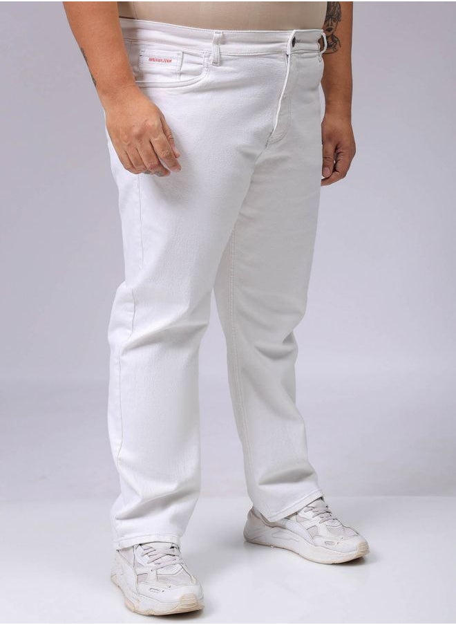 HARDSODA Men Plus Size Vintage Straight Fit Solid Mid-Rise Stretchable Jeans  - Image 4