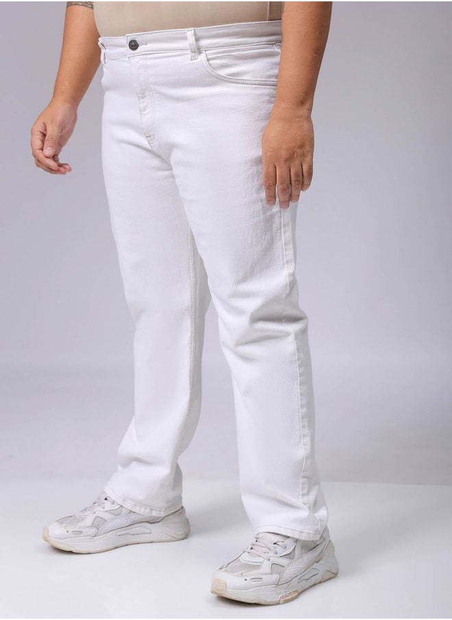 HARDSODA Men Plus Size Vintage Straight Fit Solid Mid-Rise Stretchable Jeans  - Image 3