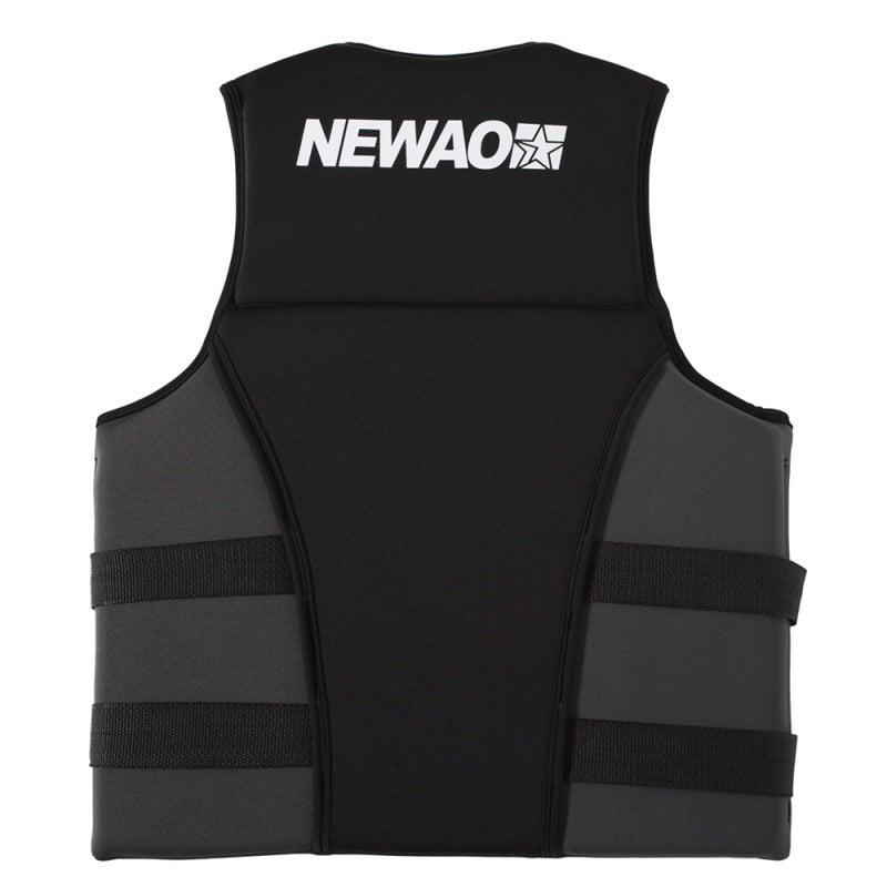NEWAO Life Jacket: L Size Neoprene Outer & Floatation Foam Filler - Side Zip Closure 2 Adjustable Belts Safety Life Vest for Water Sports Swimming Surfing Sailing Snorkeling - Image 3