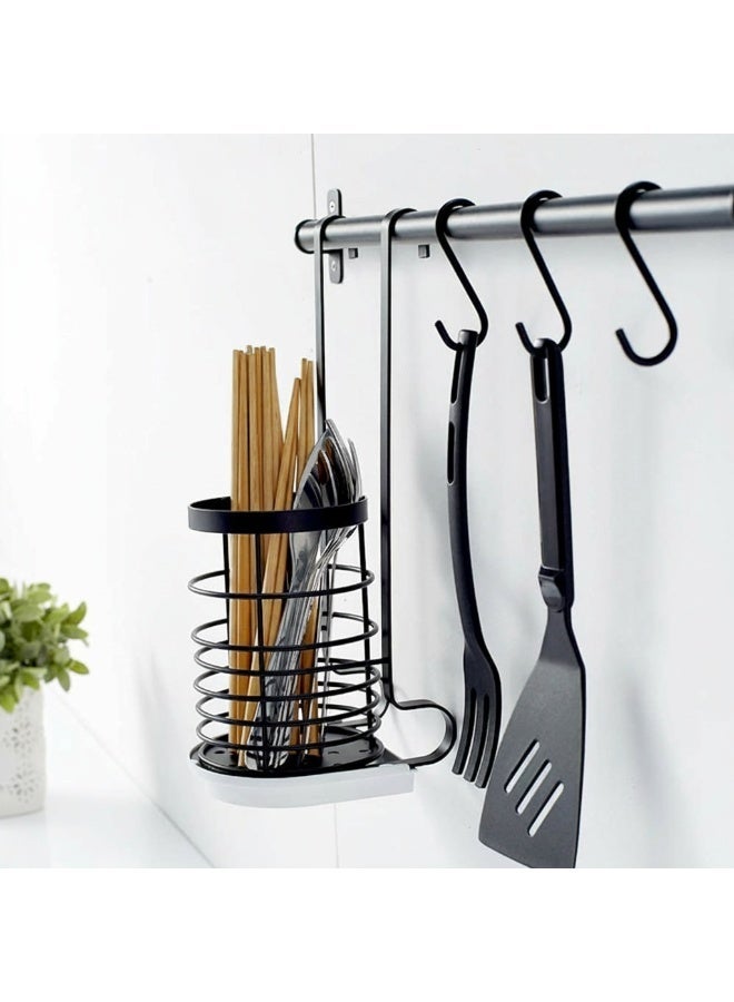 Dunekart Heavy Duty S Hooks 12 Pack, Stainless Steel Metal Hanging Hooks for Kitchen Utensils Pots Pans Clothes, Closet Organizer Rod Hangers -Black - Image 4