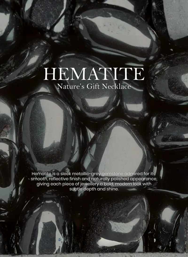 British Fossils عقد هدية الطبيعة بالهيماتيت