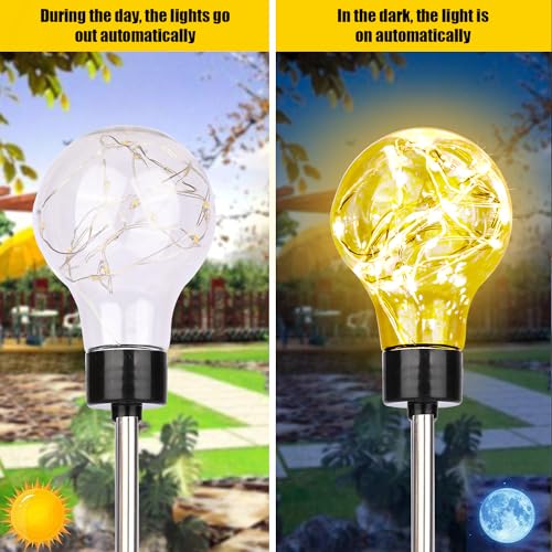 GIGAWATTS GW-907 Solar Outdoor Ball Lamp 20 LED Lightbulb Stake Lantern with 2V Panel 600 mAh Battery BIS Approved IP65 Waterproof Decorative Light for Garden Yard (Pack of 1, Warm White) - Image 5