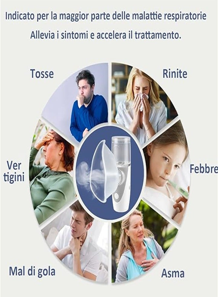 Generic Portable nebulizer, USB rechargeable ultrasonic nebulizer, nebulizer for adults and children, silent nebulizer with adjustable nebulization speed - Image 3