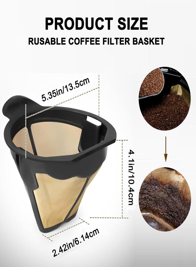 Wmazio Reusable Coffee Filter Basket for Ninja, Stainless Steel Cone Coffee Permanent Filters, Replacement Parts for Ninja Coffee Maker CM300/305/401|CP300/301/305/307/307C - Image 4