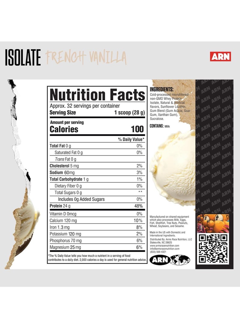 ARN Arms Race Nutrition | ARN | Isolate Whey Protein (32 Servings, French Vanilla)  - Image 4