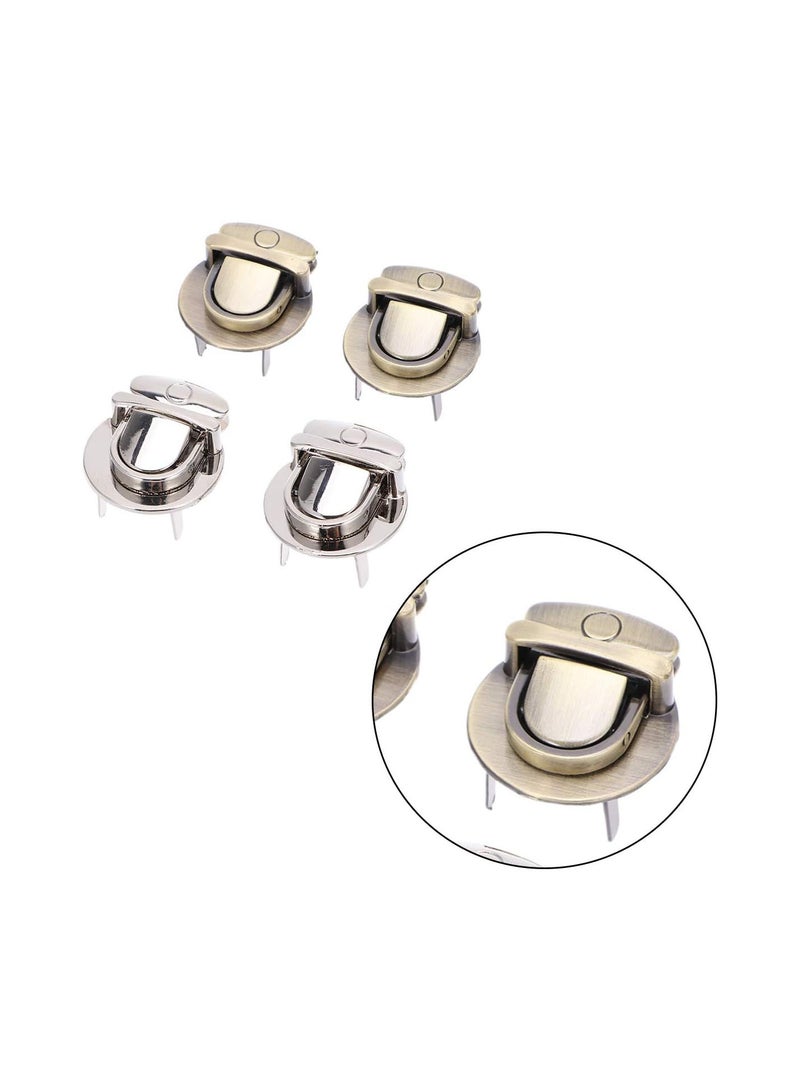 GGOOT Tuck Lock Clasp Catch Purse Thumb Lock Purse Buckle Fasteners for DIY Craft Bag Handbag Making 4Pcs  - Image 3