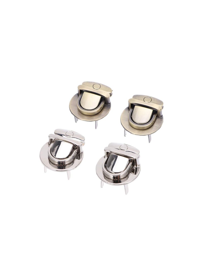 GGOOT Tuck Lock Clasp Catch Purse Thumb Lock Purse Buckle Fasteners for DIY Craft Bag Handbag Making 4Pcs  - Image 1