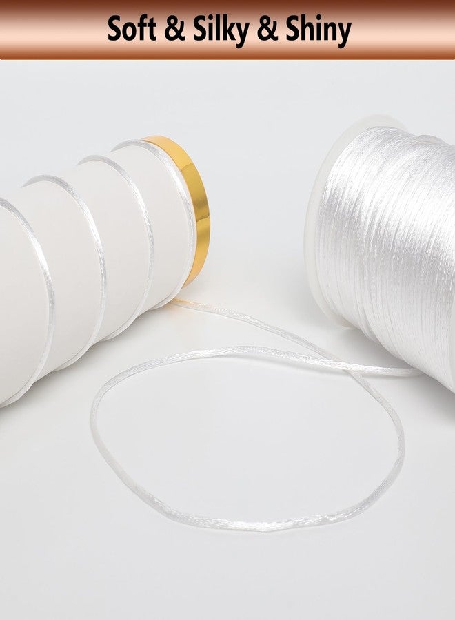 LUSTEMBER Satin Nylon Cord String for Jewelry Making Bracelet Necklaces Beading Thread Rattail Macrame Kumihimo Chinese Knot Craft - Image 3