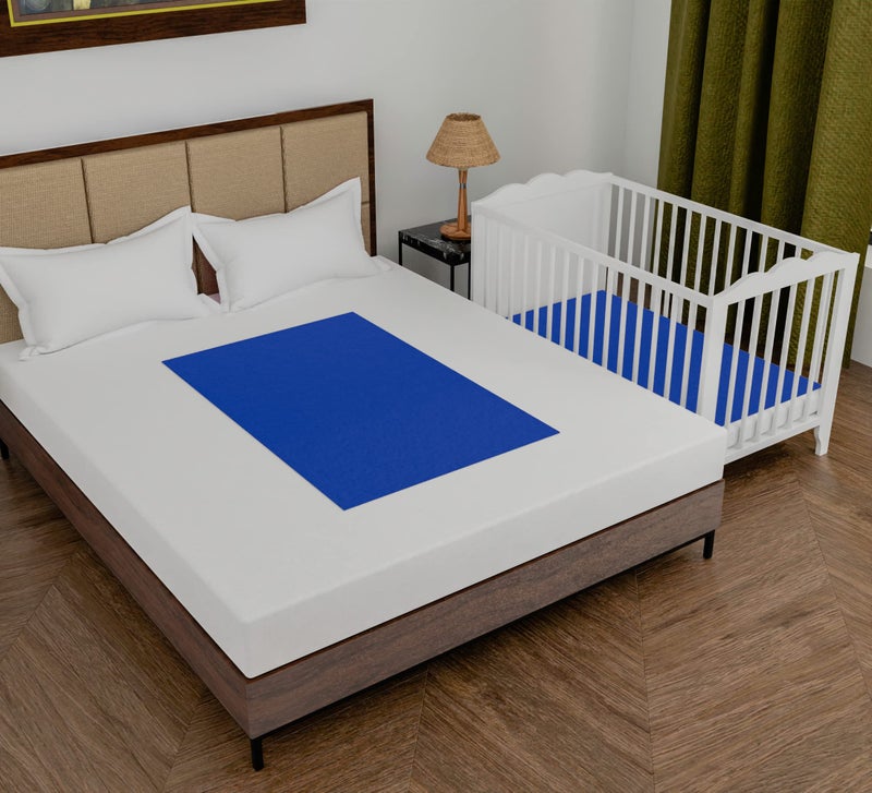 Daksh Baby Dry Sheet/Waterproof Sheet/Baby Sleeping Mat/Bed Protector/Quick Drying/Absorbent Dry Sheet (Medium 28"x40"Inch)-Navy Blue - Image 3