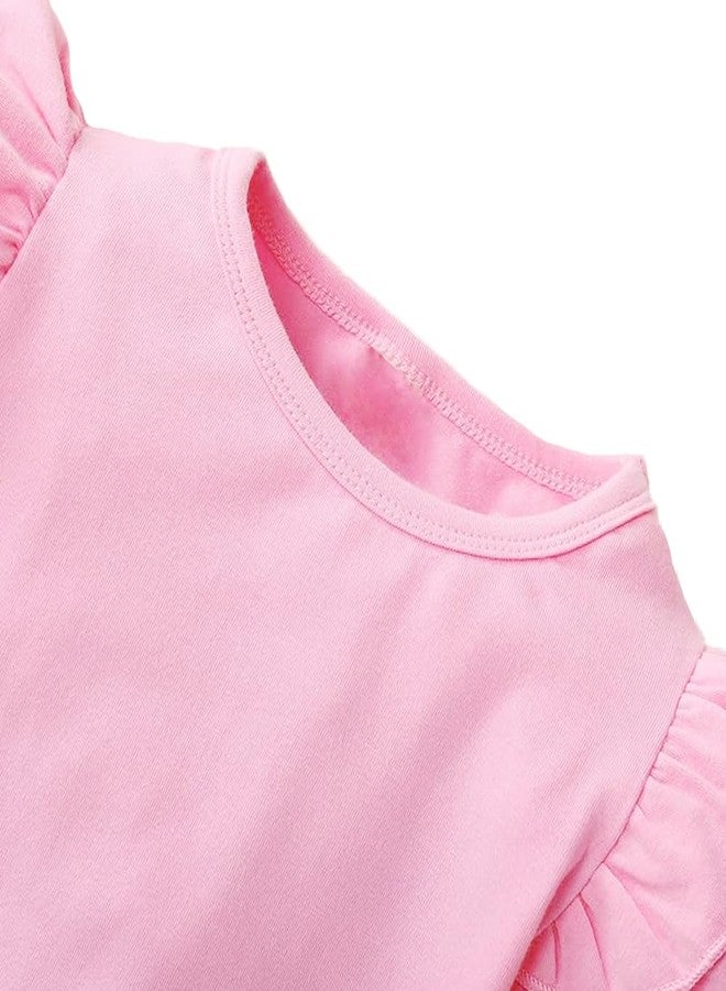 CM-Kid Toddler Baby Girl Valentine's T-Shirt Kids Long Sleeve Shirt Top Girls Butterfly Heart Pink Tee 4-5 Years - Image 4