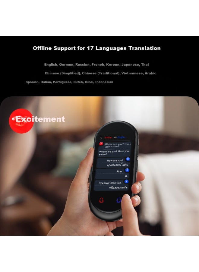 Patriots Aigo Patriot Multi-Language Offline Simultaneous Translation Device With Photo And Voice Translation, Wifi Connectivity, Smart Mini Translator For Travel Abroad - Image 4