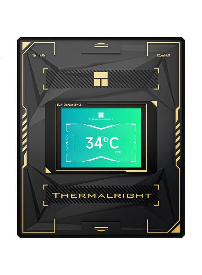 Thermalright Thermalright Burst Assassin 120 Vision Black Cpu Air Cooler With 6 Heatpipes, 2.4-Inch Lcd Screen, Ba120 Black - Image 1