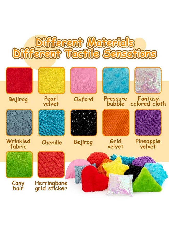 teytoy Texture Sensory Bean Bags Toys For Autism, 12 Fidget Sensory Shape Toys With Storage Bag, Develop Fine Motor & Sensory Play For Baby Special Needs Developmental Toys For Infant Newborn  - Image 2