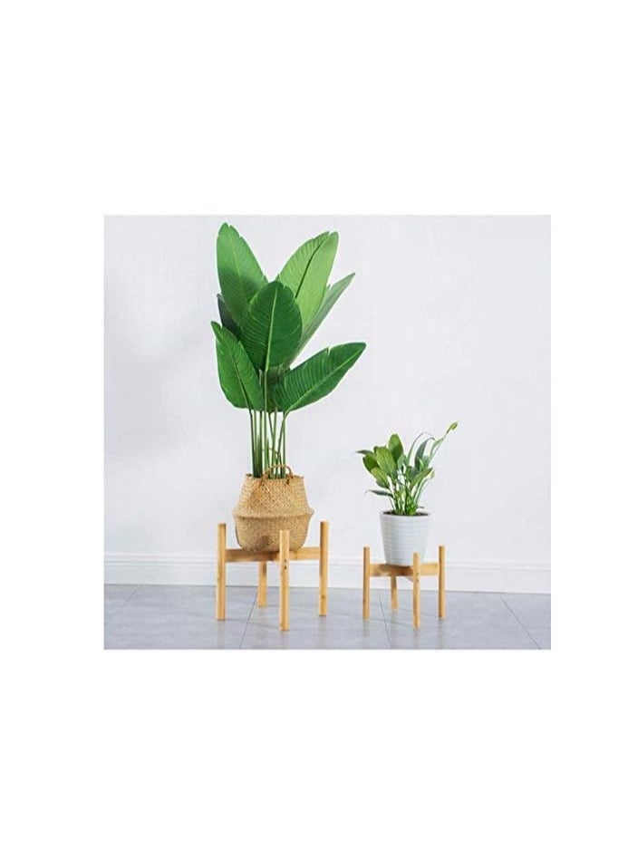 Alissa Bamboo Wooden Plant Stand  Flower Pot Plant Stand Indoor Outdoor Garden Balcony Home Decor Stand For Plants (Small)  - Image 4