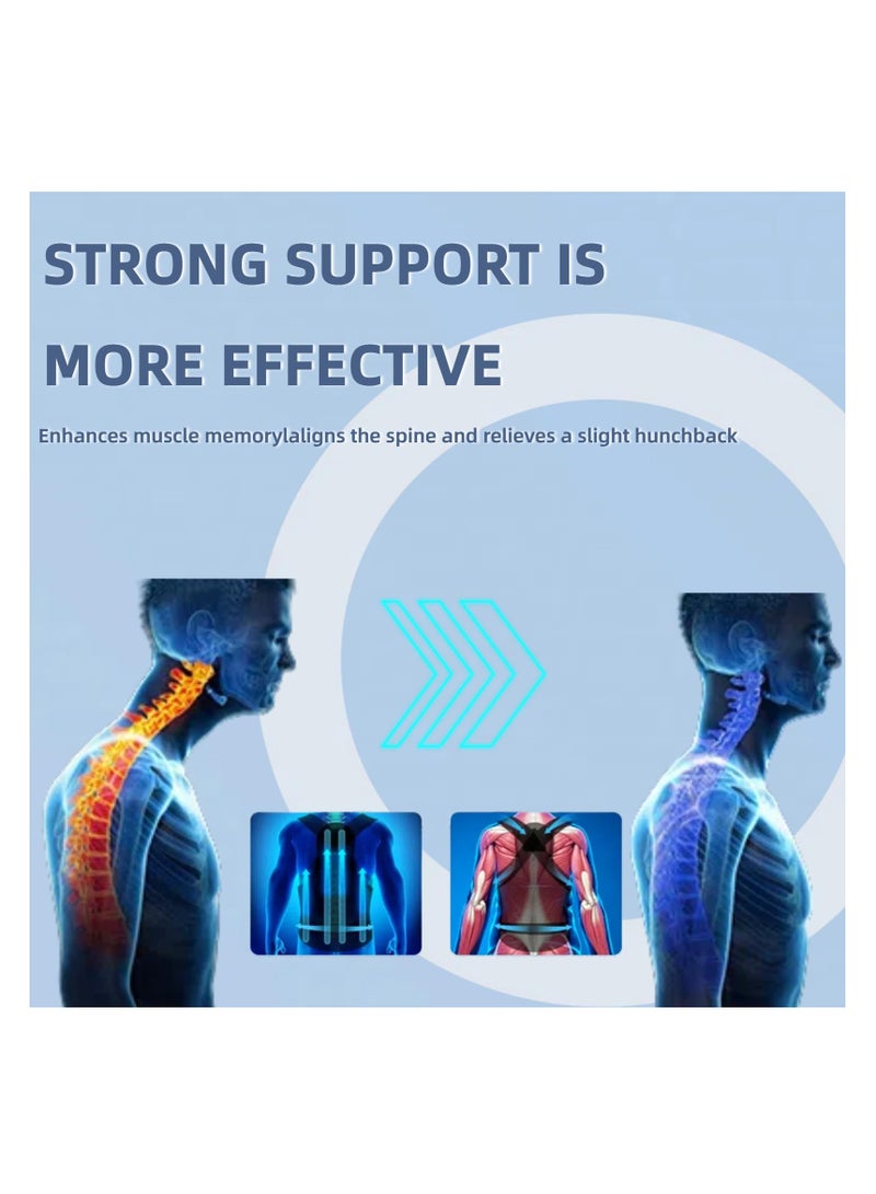 Back Brace Posture Corrector, For Women and Men, Adjustable Back Support, Breathable and Easy to Wear Back Brace, Relieve Back Pain, Neck Pain, Shoulder Pain, Lower Back Pain (Large) - Image 4