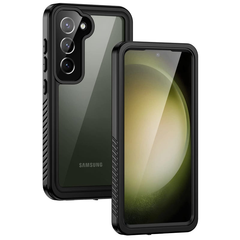 Lanhiem for Samsung Galaxy S23 Case with Built-in Screen Protector, IP68 Waterproof Dustproof Mil-Grade Rugged Full Body Shockproof Protective Cover for Galaxy S23 5G 6.1 Inch, Black - Image 1
