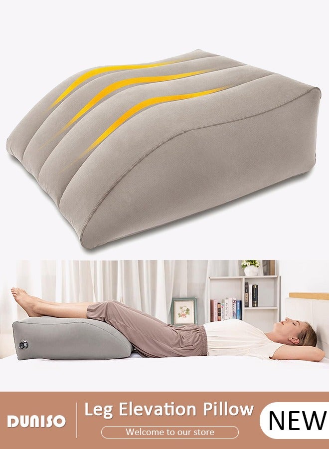 DUNISO Comfort Leg Pillows for Sleeping, Inflatable Wedge Leg Elevation Pillow for improving Sleep Quality, Relieves Leg Pain, Hip & Knee Pain, Improves Blood Circulation, Used in injury recovery - Image 1