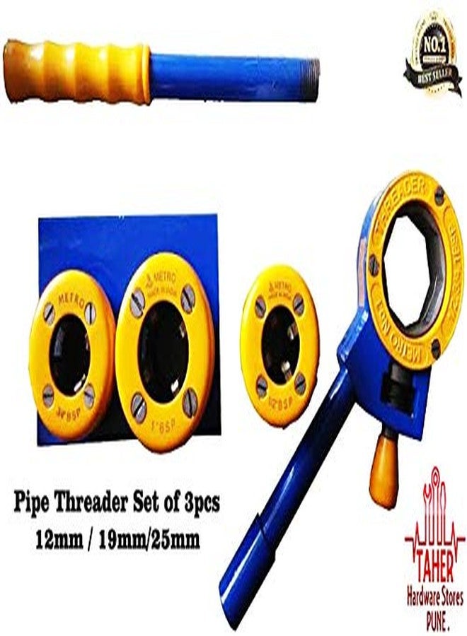 THS RATCHET PIPE THREADER DIE SET 1/2, 3/4, 1" SET OF 3 PCS - Image 2