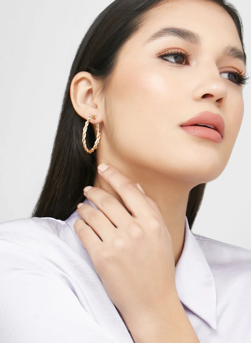 ELLA 5 Pack Mix Pearl Hoop Earrings Set