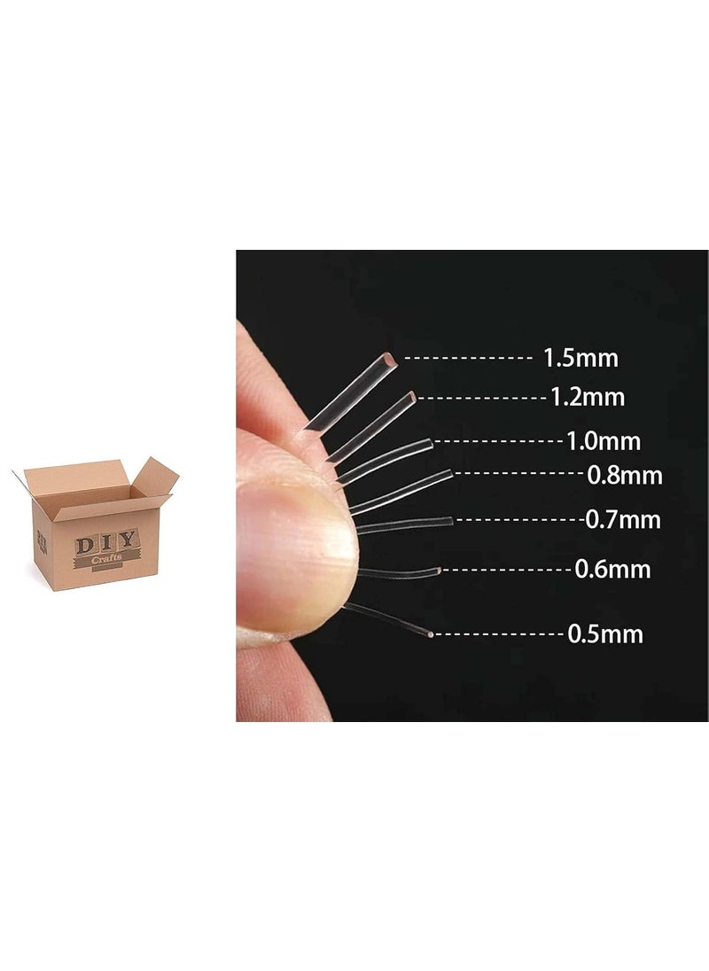 DIY Crafts Pack of 2 Roll 2x1, Elastic Roll, Roll Transparent Elastic Crystal Line Beading Cord String Wire Thread for Jewelry Making DIY Necklace Bracelet Ac (Pack of 2 Roll 2x1, Elastic Roll)