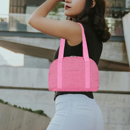 Leamekor Mini Gym Bag for Women Girls 12 inch Small Gym Tote Lightweight Small Carry On Duffle Bag for Travel Sports Rose - Image 3